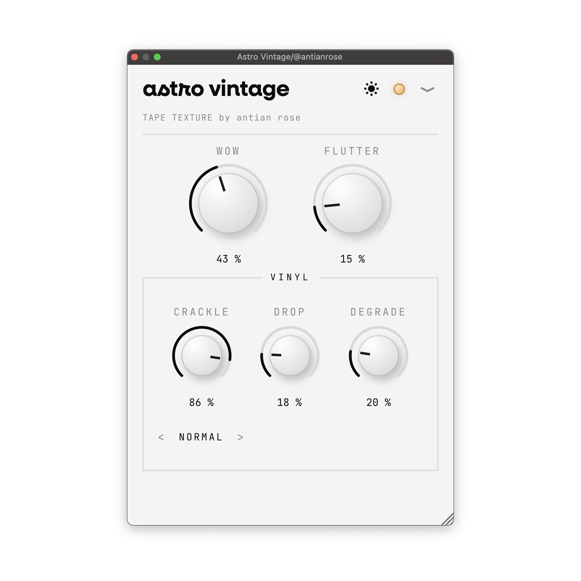 Astro Vintage — antian rose plugin